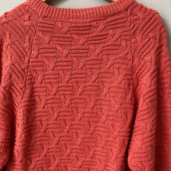 Vtg Paul Harris Women's Small 90s Acrylic Crewneck Knit Pullover Sweater Coral - Picture 13 of 16